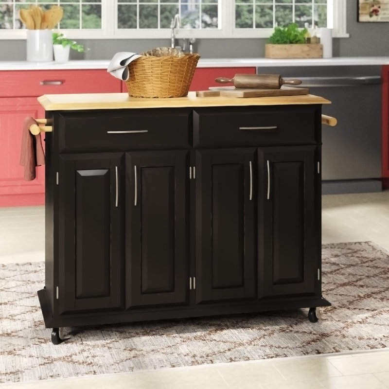 Hamilton Solid Wood Top Kitchen Cart