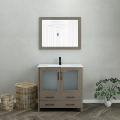  36" Single Bathroom Vanity Set with Mirror