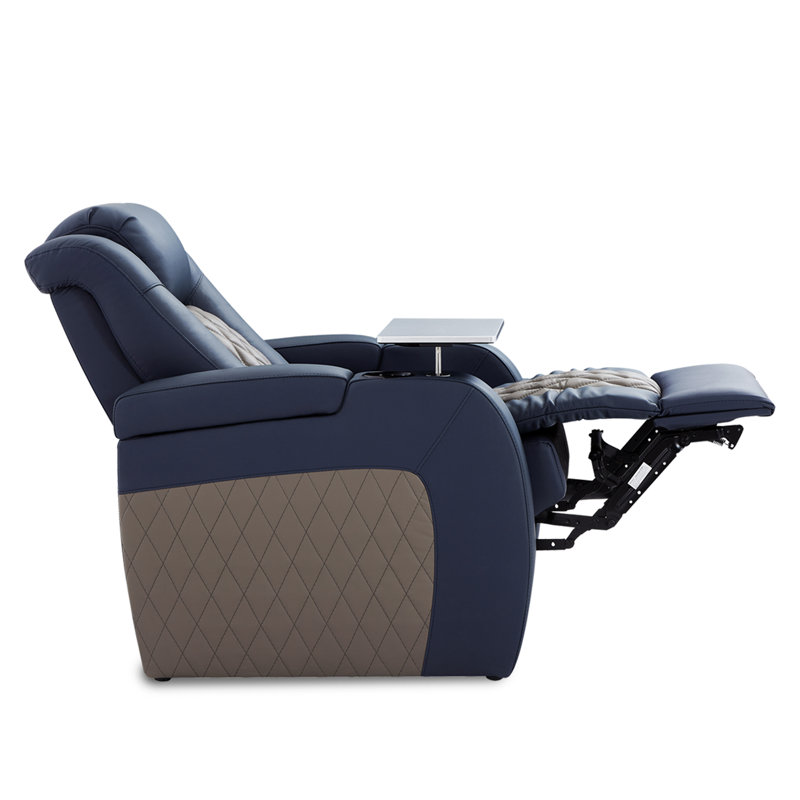 Canapé électrique Fauteuil inclinable électrique Zero Gravity, Noir / chameau, H 42,5 po x l 145 po x P 40 po, 5