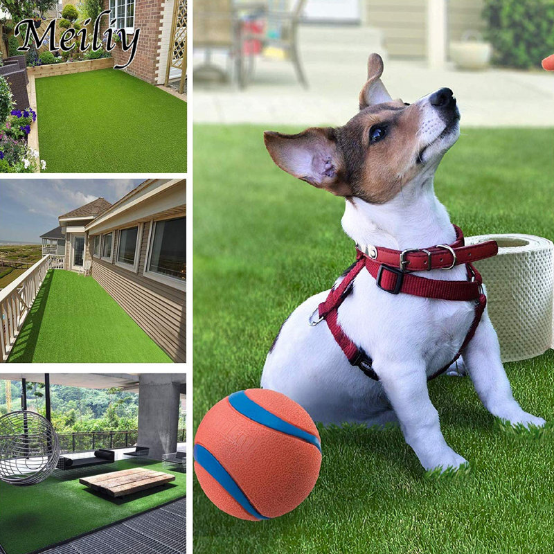 GOLDEN MOON Outdoor Heat Resistant Artificial Grass Turf Rug / Roll, 1" H x 169" W x 72" D
