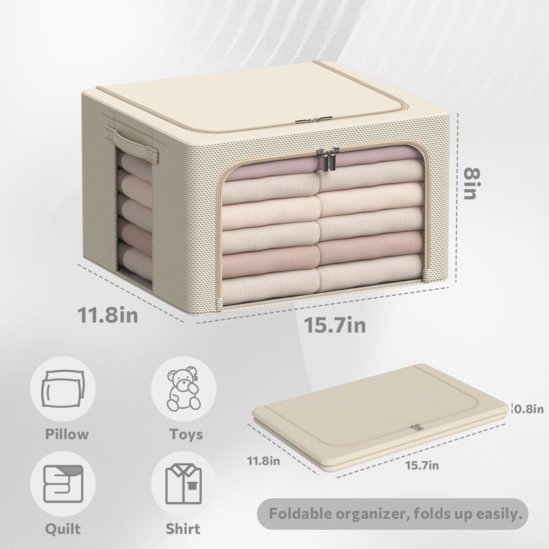 Boîte de rangement 3Pack, Beige