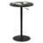 23.6'' Wide Round Adjustable Height Bar Table Bistro Table with Pedestal Base for Kitchen Island, Home Bar