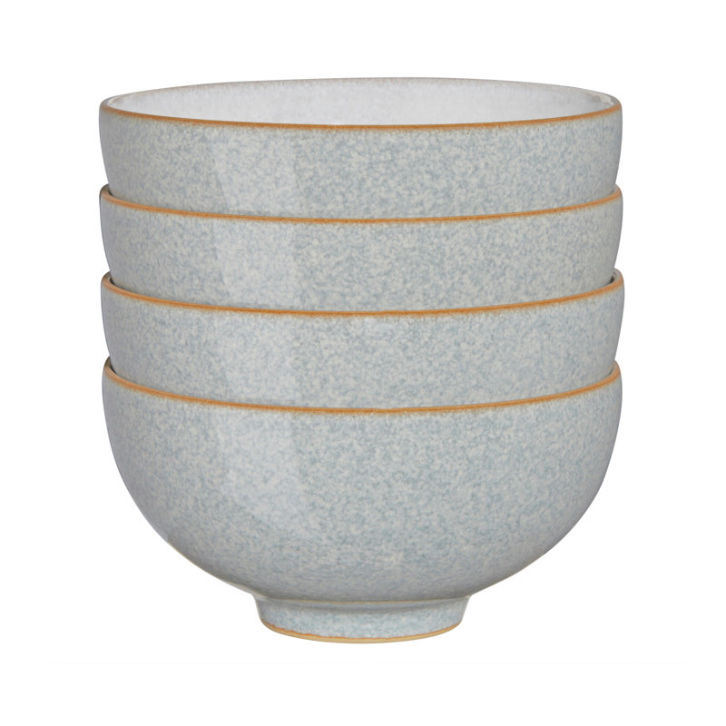 Elements Set of 4 Rice Bowls, Light Gray