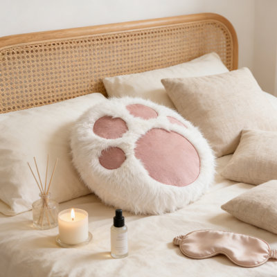 Coussin Adorable Cat Paw Print