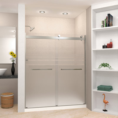 Porte de douche sans cadre avec technologie TruMotion (l 56 po x H 70 po)