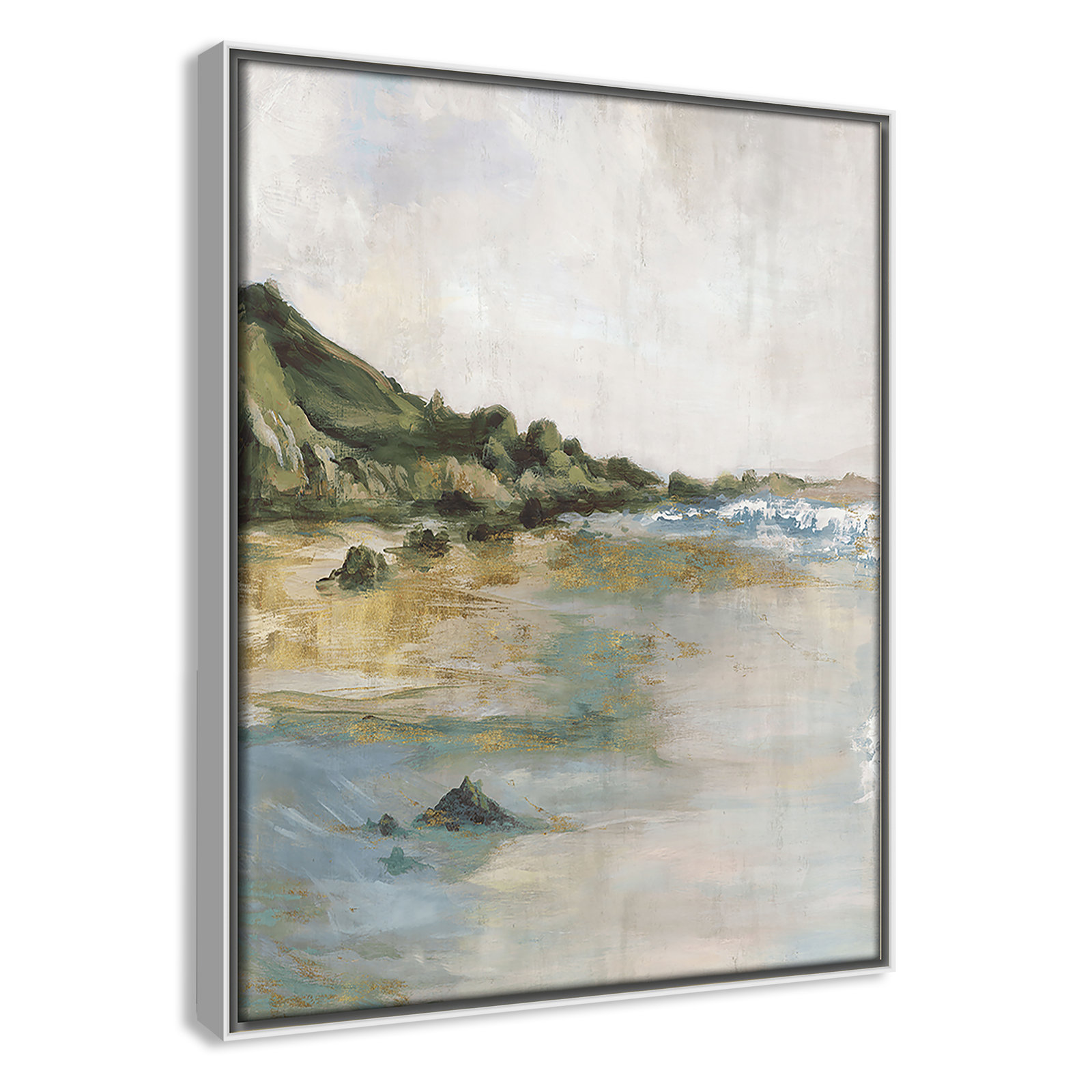 Cordoba "Tide's Edge" Print, 15.5" H x 12.5" W, White