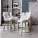 Amahri Upholstered Counter Stool with Solid Wood Frame