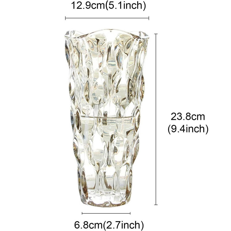Glass Table Vase, Champagne
