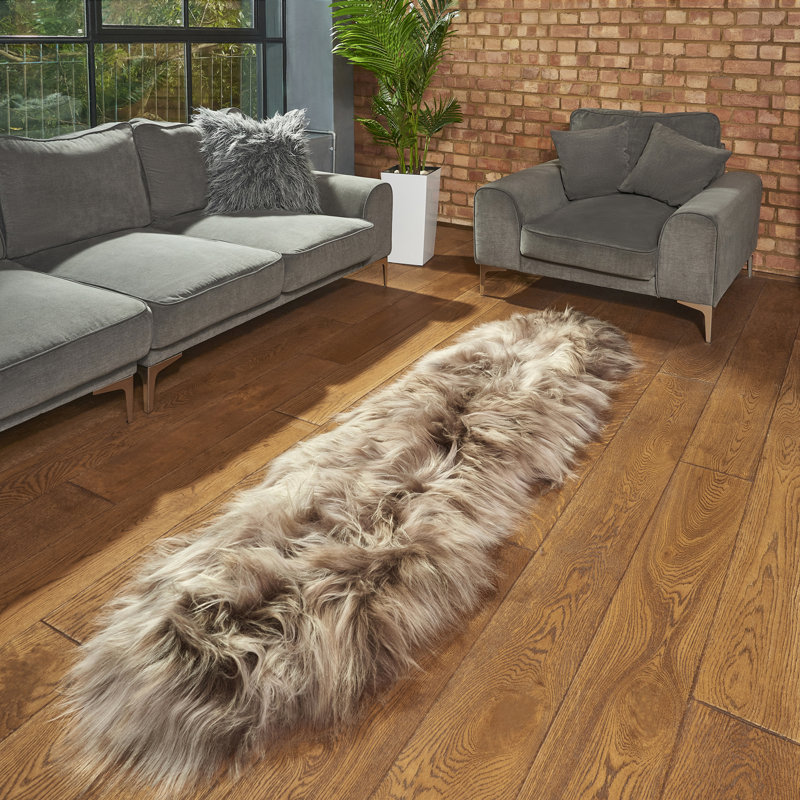 Kearney Solid Colour Sheepskin Area Rug, Runner 60 x 200cm