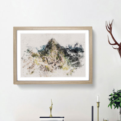 Machu Picchu & Huayna Picchu Mountain - Picture Frame Painting Print