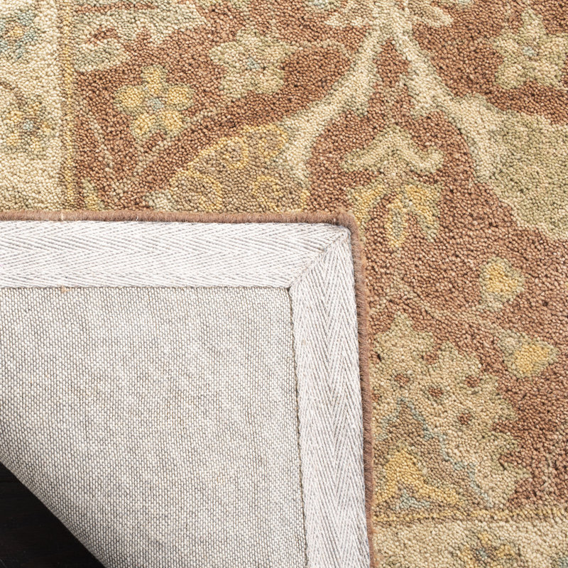 Dunbar Hand-Tufted Wool Brown/Taupe Area Rug, Rectangle 6' x 9'