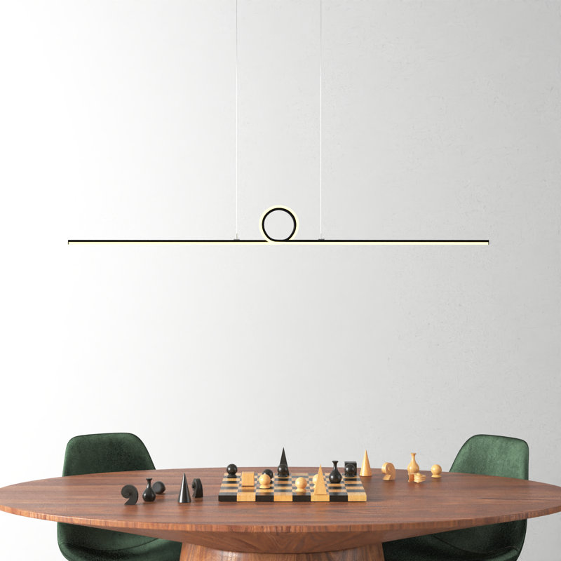 Dane 1 - Light LED Unique/Statement Pendant, Black