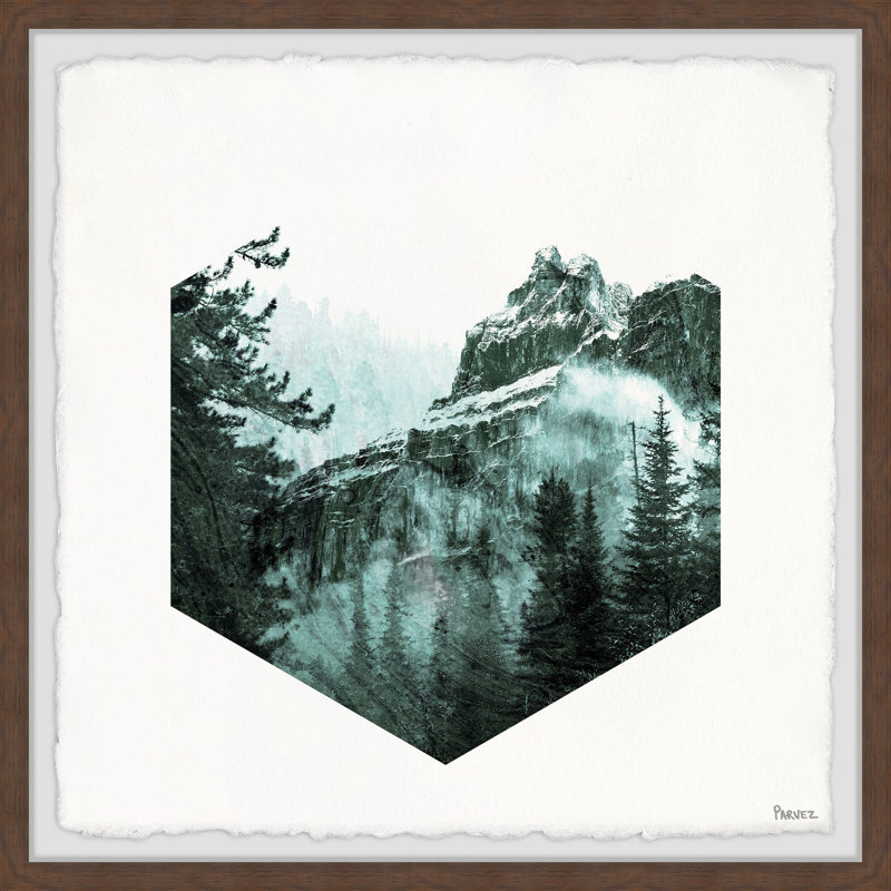 « hexagonal forest », impression encadrée, H 24 po x l 24 po x P 1,5 po