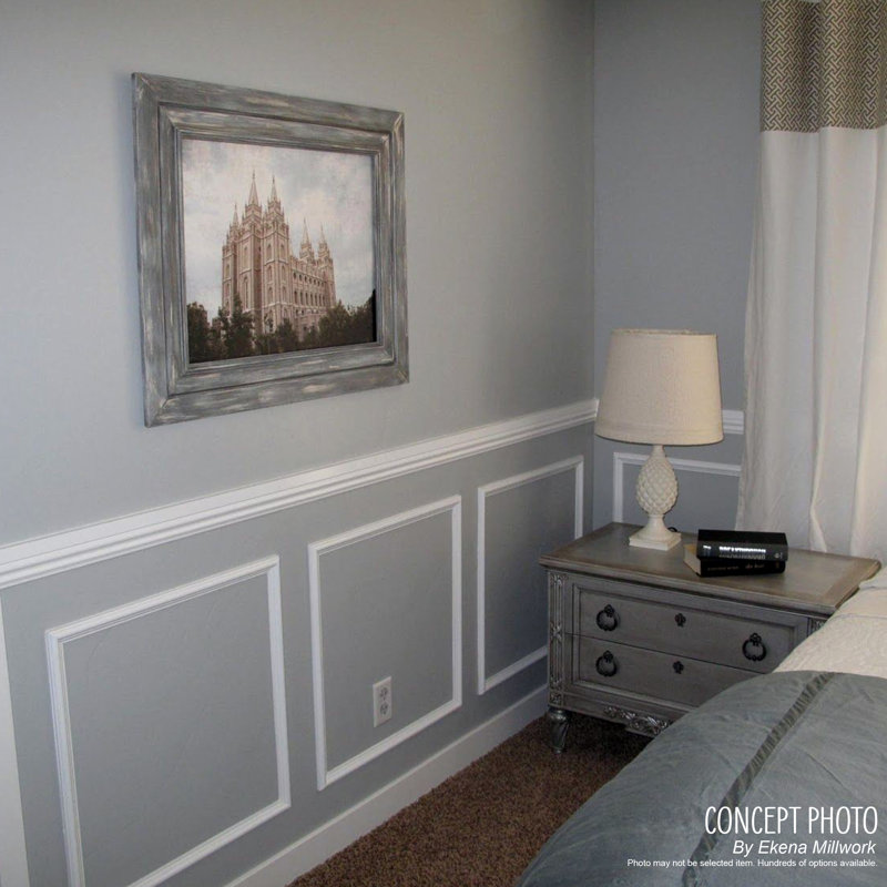 4"H White Primed Polyurethane Fluted Panel Moulding