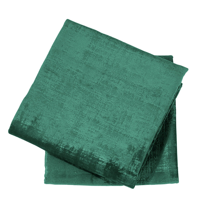 Eden Green Textured Velvet Euro Pillow Set