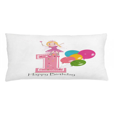 1St Birthday Indoor / Outdoor Lumbar Pillow Cover
