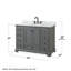 Ensemble de meuble-lavabo simple 48 "avec miroir Deborah-40064710-80209478