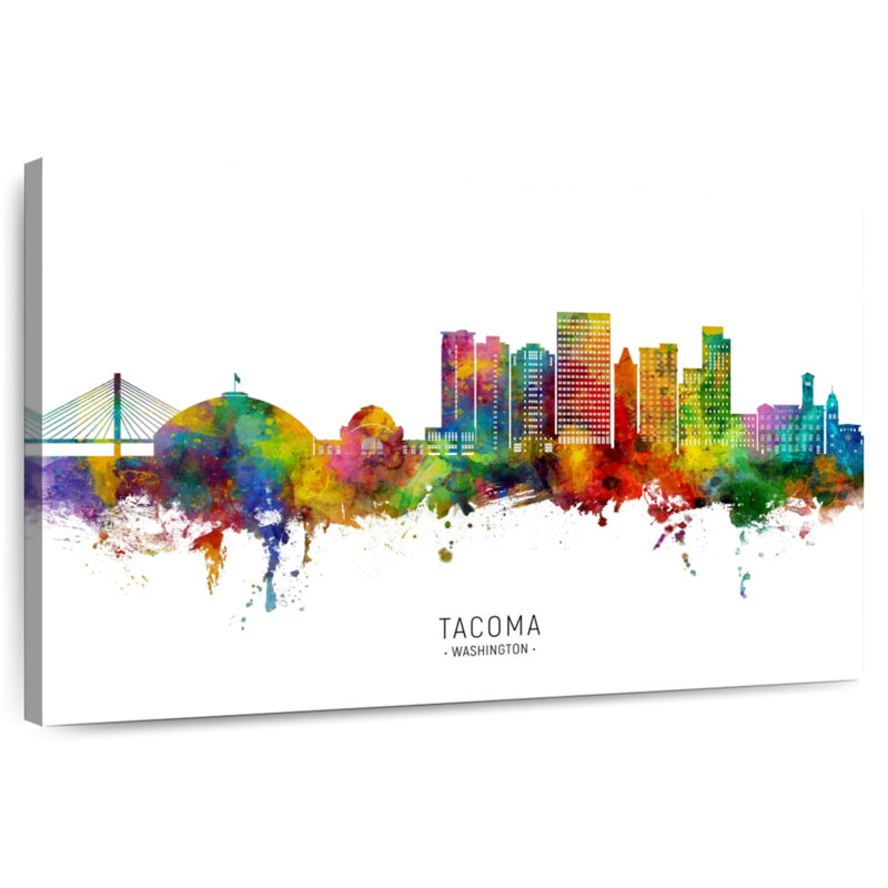 Sireci Tacoma Washington Skyline, 8" H x 12" W