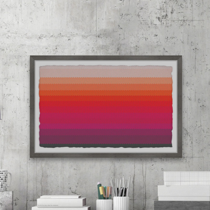 Colour Shades - Single Picture Frame Print, 61cm H x 91cm W x 3.81cm D