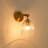 1-Light Modern Ribbed Clear Glass Wall Sconce