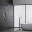 Dispositif de douche avec pomme de douche à effet de pluie de 10 po, nickel brossé, balance, 2 têtes, laiton massif, fixation murale noir mat et nickel, valve d'équilibre, fixation