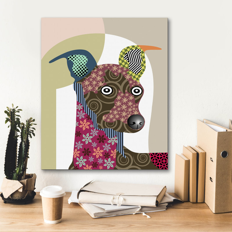 «Greyhound» par Lanre Adefioyue, H 24 po x l 20 po x P 0,75 po