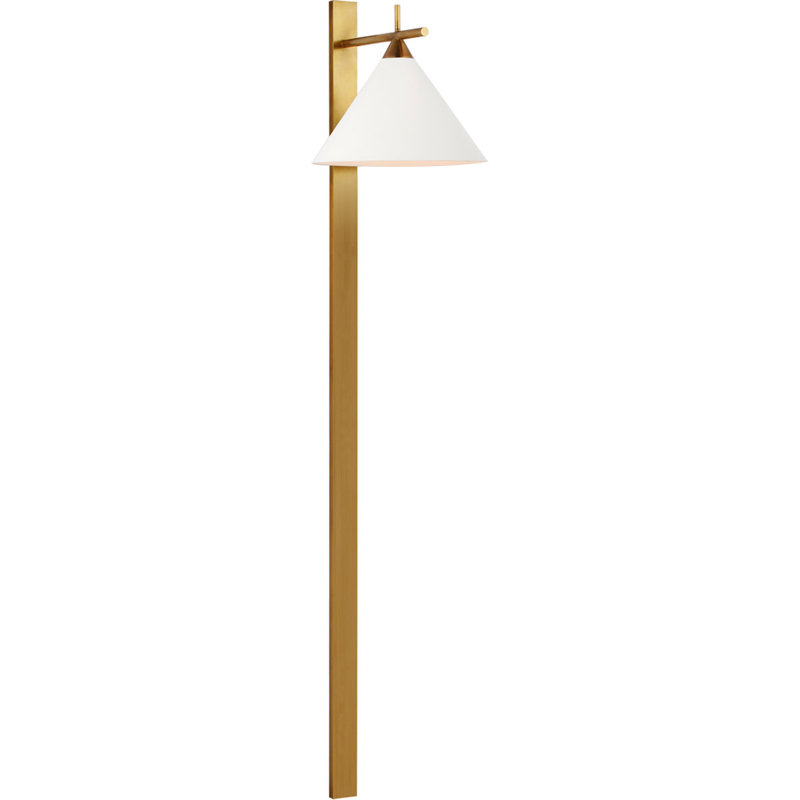 Kelly Wearstler Cleo 56.25" Statement Sconce, Matte White, Polished Nickel