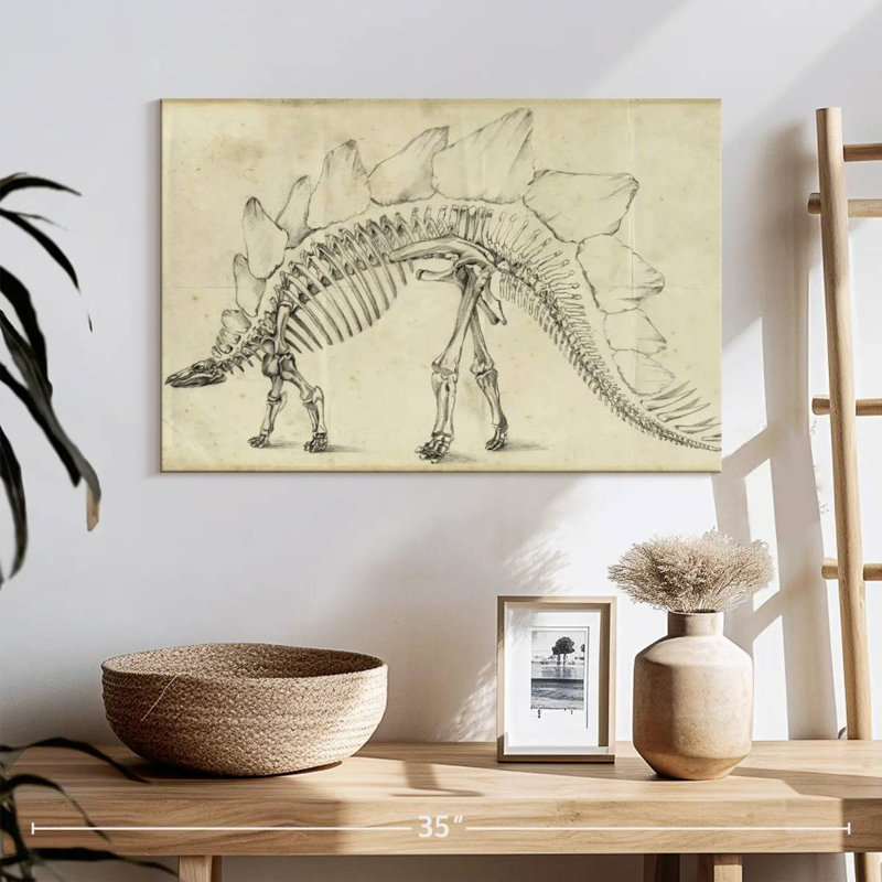 Brampt Dinosaur Study III, 16" H x 24" W