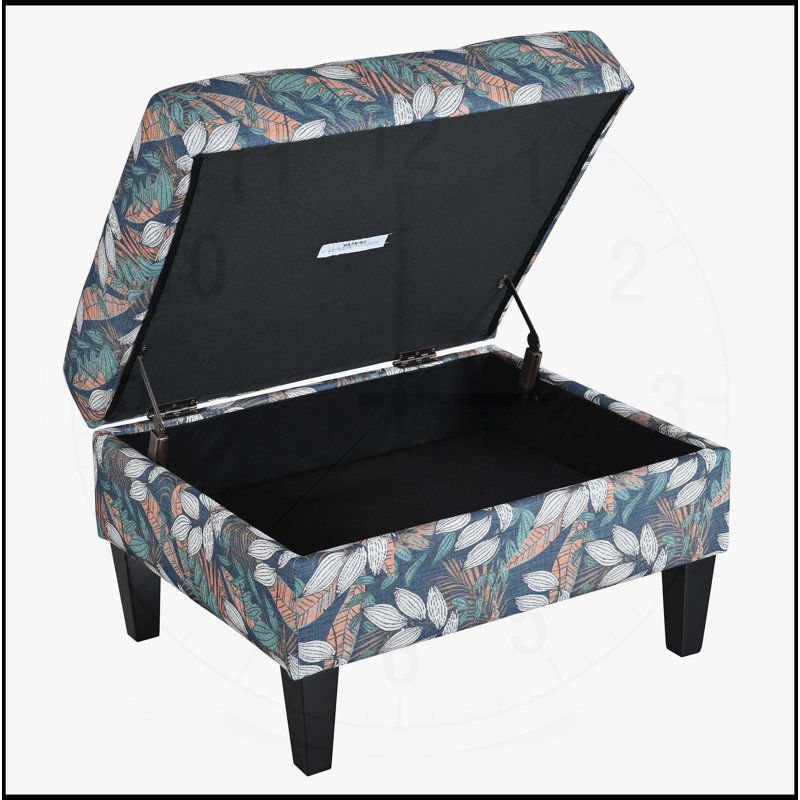 Repose-pieds de rangement élégant avec surpiqûres gaufrées et revêtement lisse pour une vie et un espace de rangement modernes