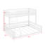 Lit simple superposé au-dessus du grand lit simple, structure de lit superposé en métal avec échelle et garde-corps pour chambre à coucher, chambre d'amis-1639999625
