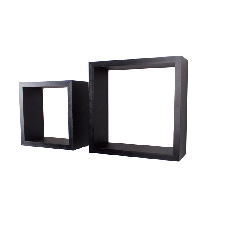 Hudson Shelf Kits, 2 Wall Cube Kit, Black