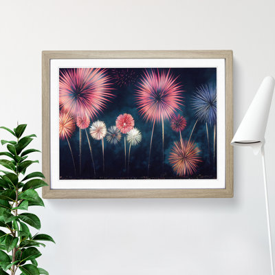 Popular Fireworks 1 Piece Single Picture Frame Painting