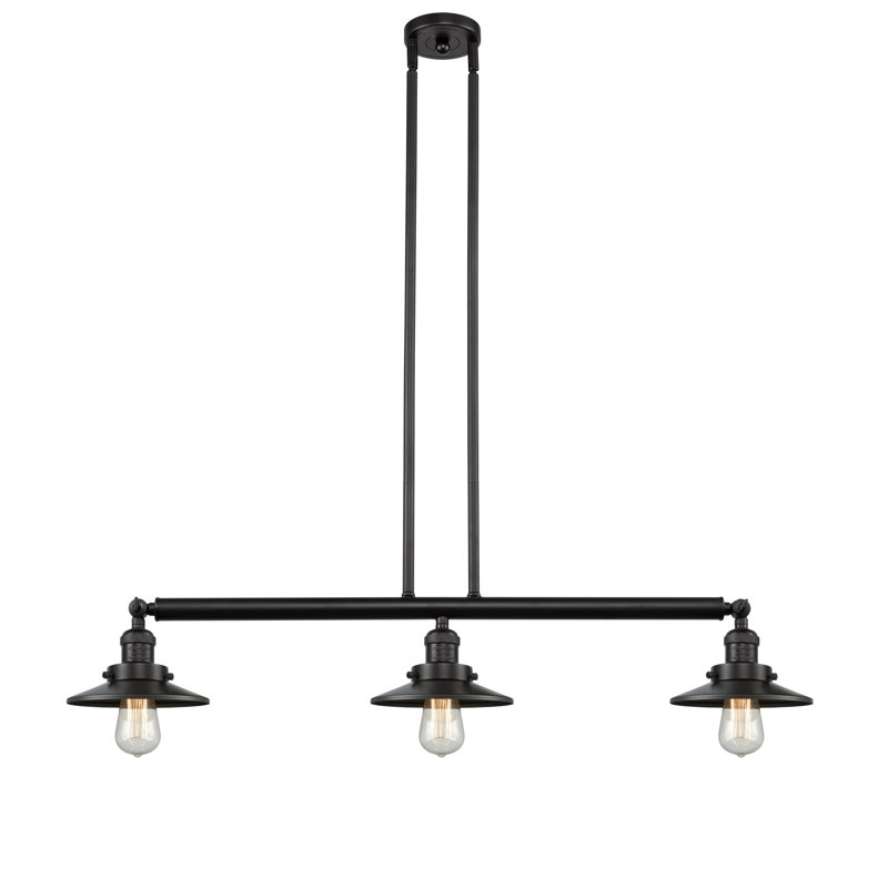 Clintonpark 3 - Light Kitchen Island Pendant, Oil Rubbed Bronze, 6 Watt Vinage LED Bulb