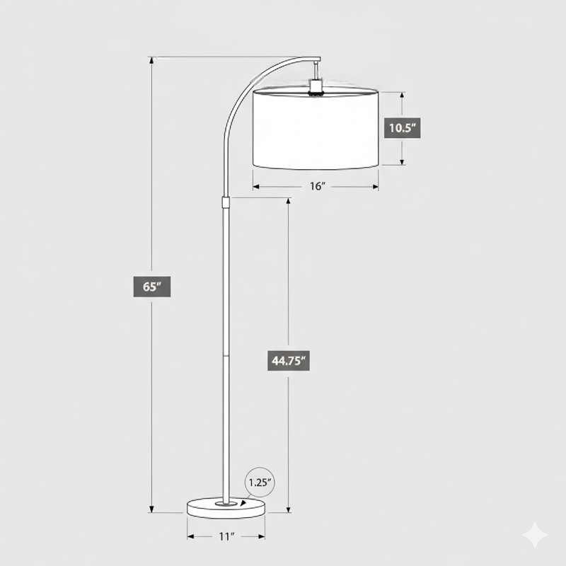 Lighting, 65"H, Floor Lamp, Black Metal, Ivory / Cream Shade, Contemporary