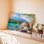 Montagne lac paysage scène naturelle eau cristalline, reproduction d'art sur toile pour le salon, la chambre à coucher, le bureau, le couloir, le vestibule, le mur de la galerie et la décoration moderne