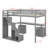 Loft Bed With Two Chest Of Drawers, Desk And Light Strip-244146433-244146439