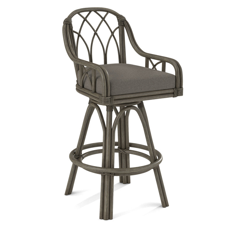 Tabouret de comptoir pivotant 24 po Edgewater, Performance gris sucre; 0863-84, Foyer de pierre