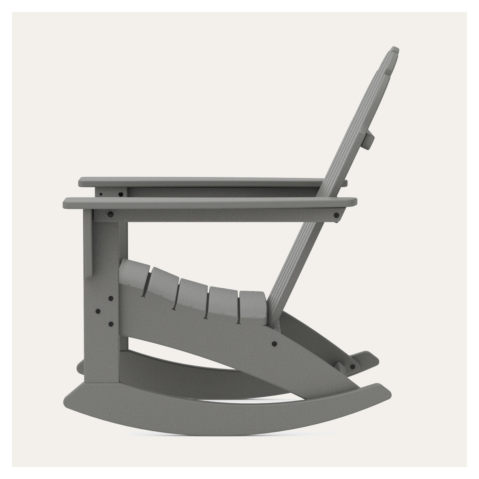 POLYWOOD Vineyard Adirondack Rocking Chair, Slate Gray