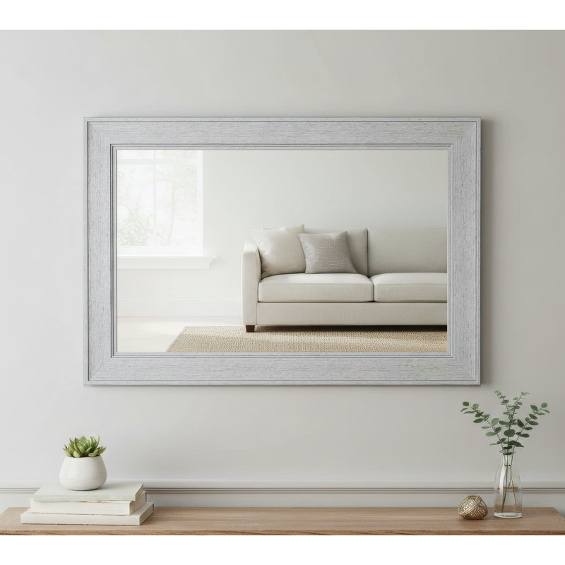 Miroir Aseer, 28 po x 54 po, Argent brossé