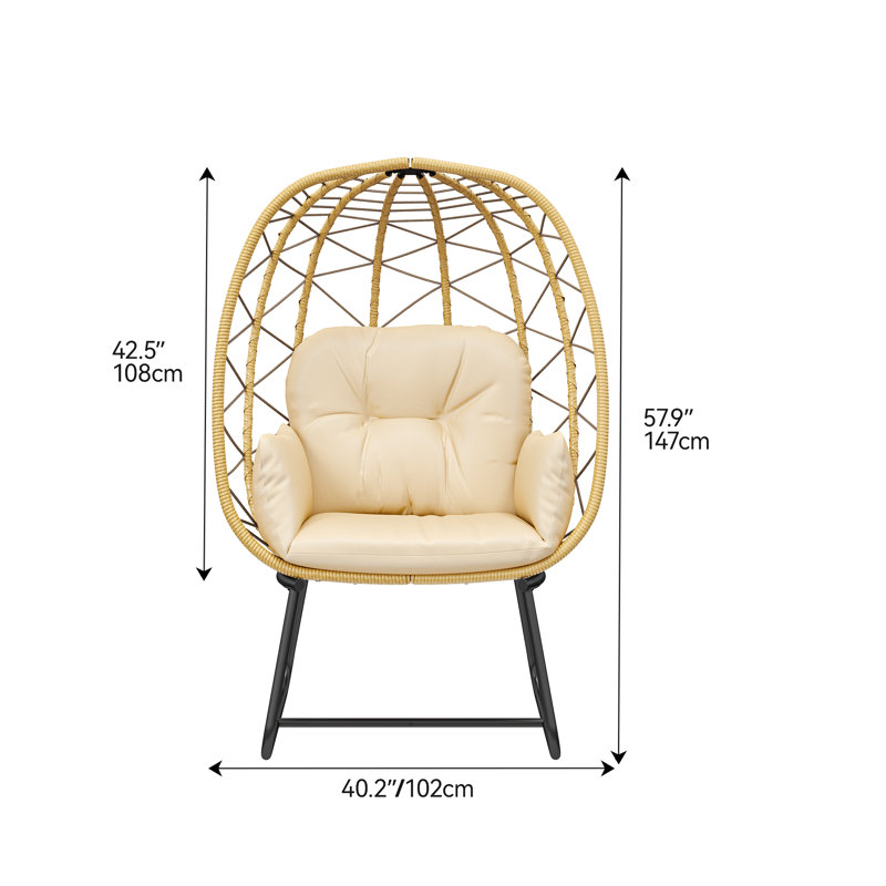Fauteuil à œufs, Jaune