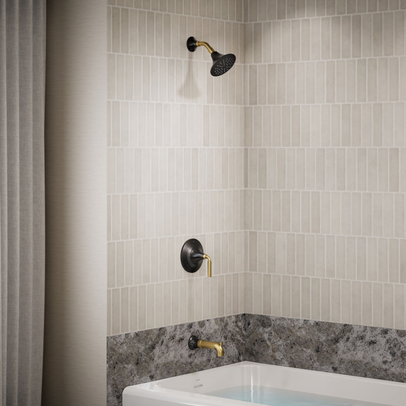 Ensemble de garniture de robinet de baignoire et douche à pression équilibrée Tone Rite-Temp 1,75 GPM