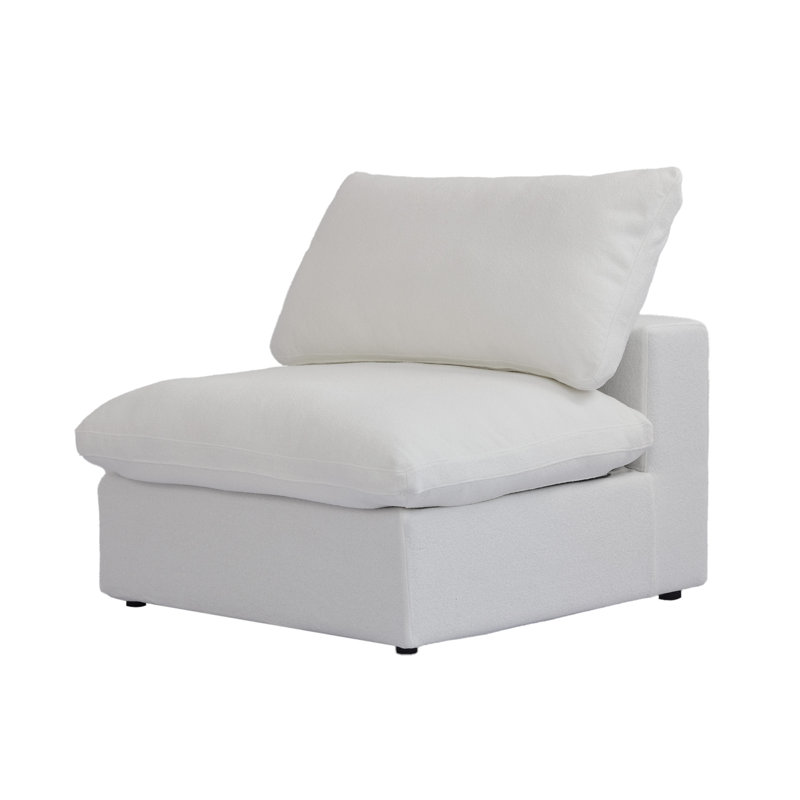 Linen Blend Slipcovered Chair, White