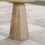 Table de bout ronde à piédestal unique avec structure en bois d'hévéa et finition chêne