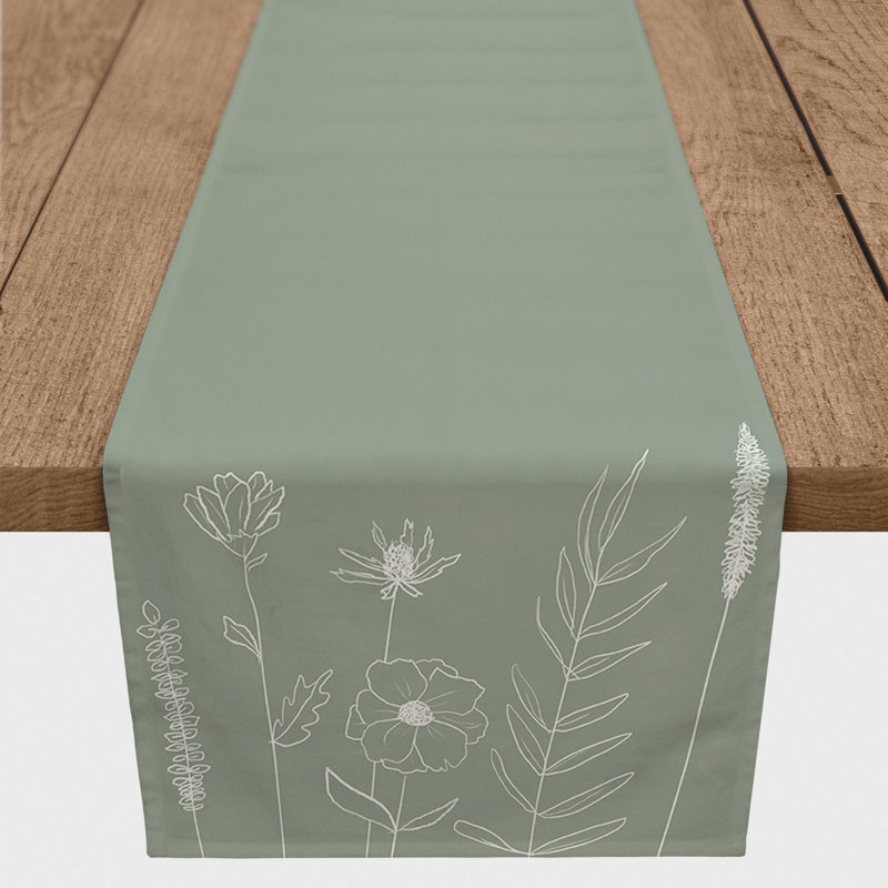 Jaizion Table Runner, 90" x 16", Green
