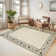 Farmhouse Floral Rug Washable Area Rug Non Slip, Soft Non Shedding Indoor Carpets, Low Pile Thin Foldable Printed Floor Mats, Bordered Carpet for Living Room Nursery Bedroom