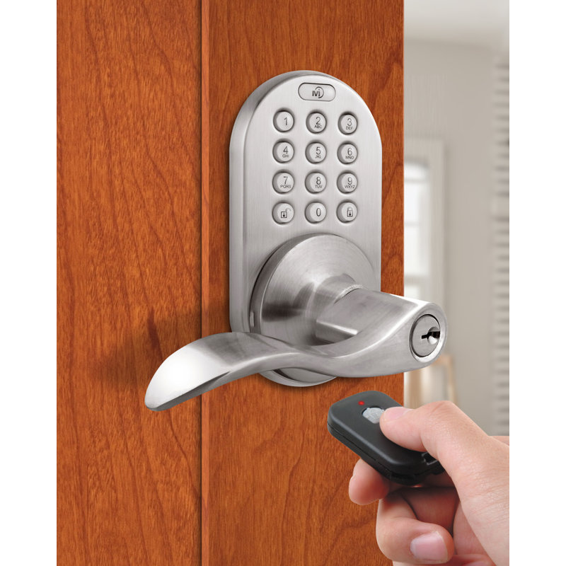 Levier de porte intelligent avec rosette X-Series, Nickel satiné
