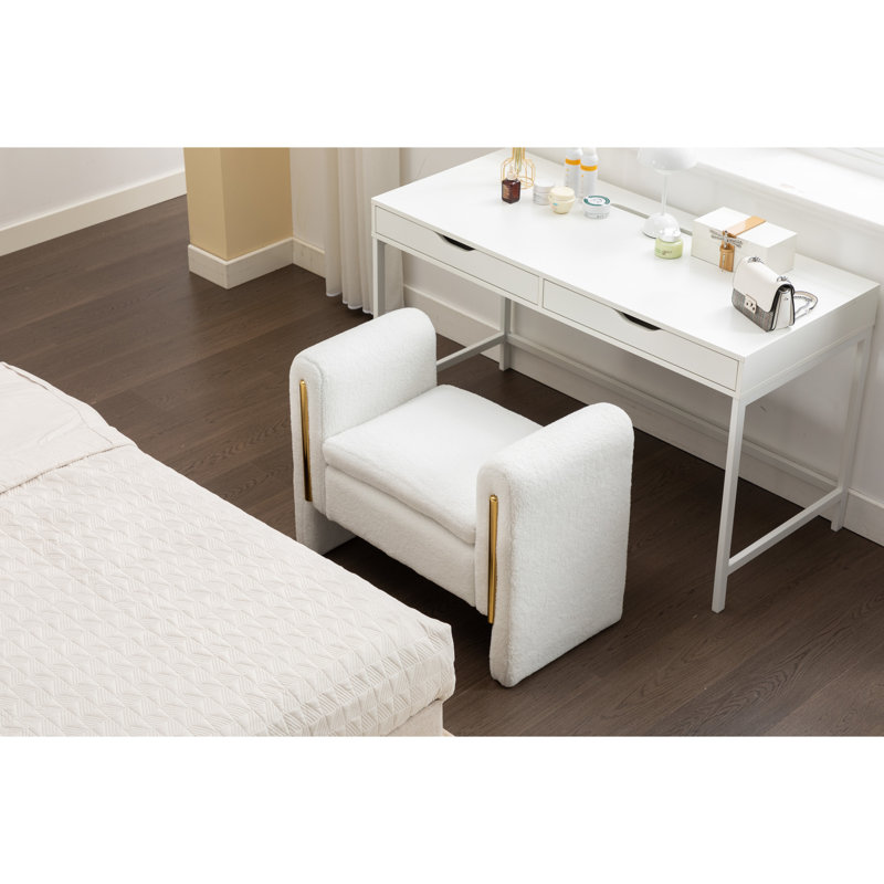 Banc de salon moderne, coussin rembourré de mousse, banc à chaussures en tissu sans rangement, éponge