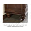 Traditional Dark Wood Tall Bookcase with Glass & Solid Doors-1695791734