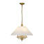 4 - Suspension conique contemporaine en tissu clair