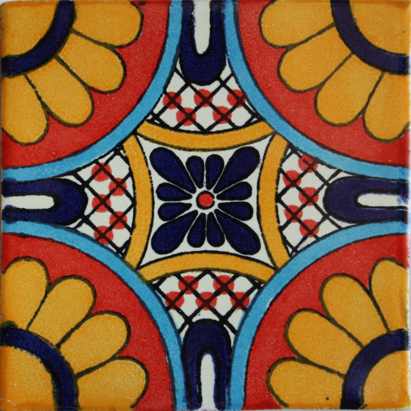 Carrelage mexicain TalaMex Daylily Talavera 2 pièces x 2 po 2 pièces x 2 po